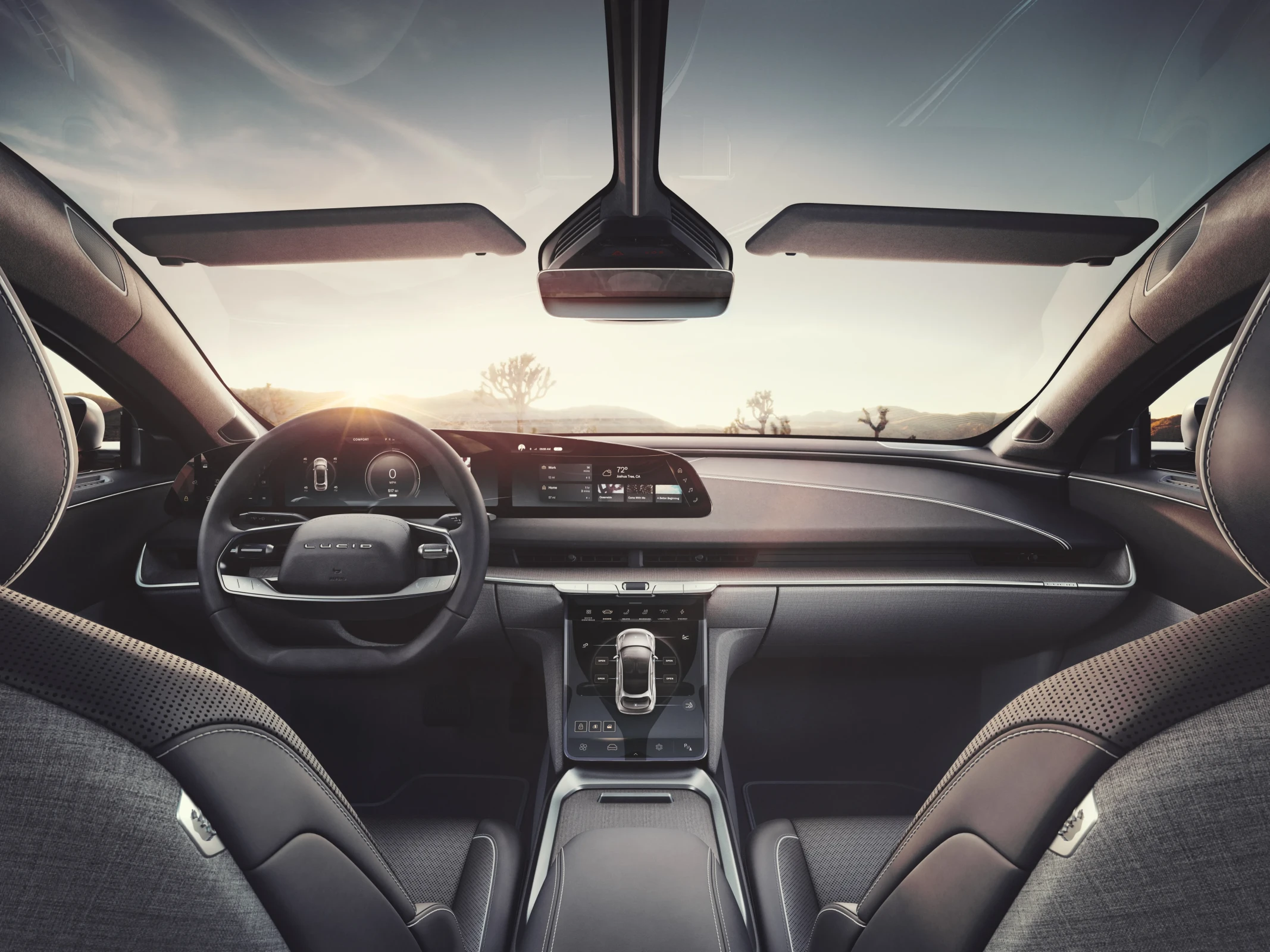 lucid air interior dashboard